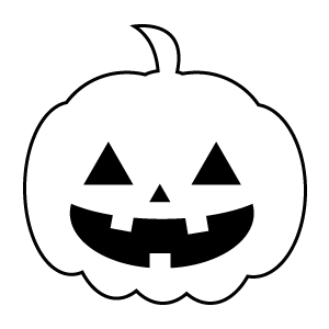 ハロウィンの無料かぼちゃの白黒フリーシルエットイラスト画像24点